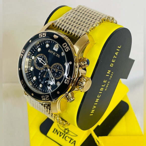 New Invicta Pro Diver Men”s Watch 48mm, Gold - Picture 3 of 9
